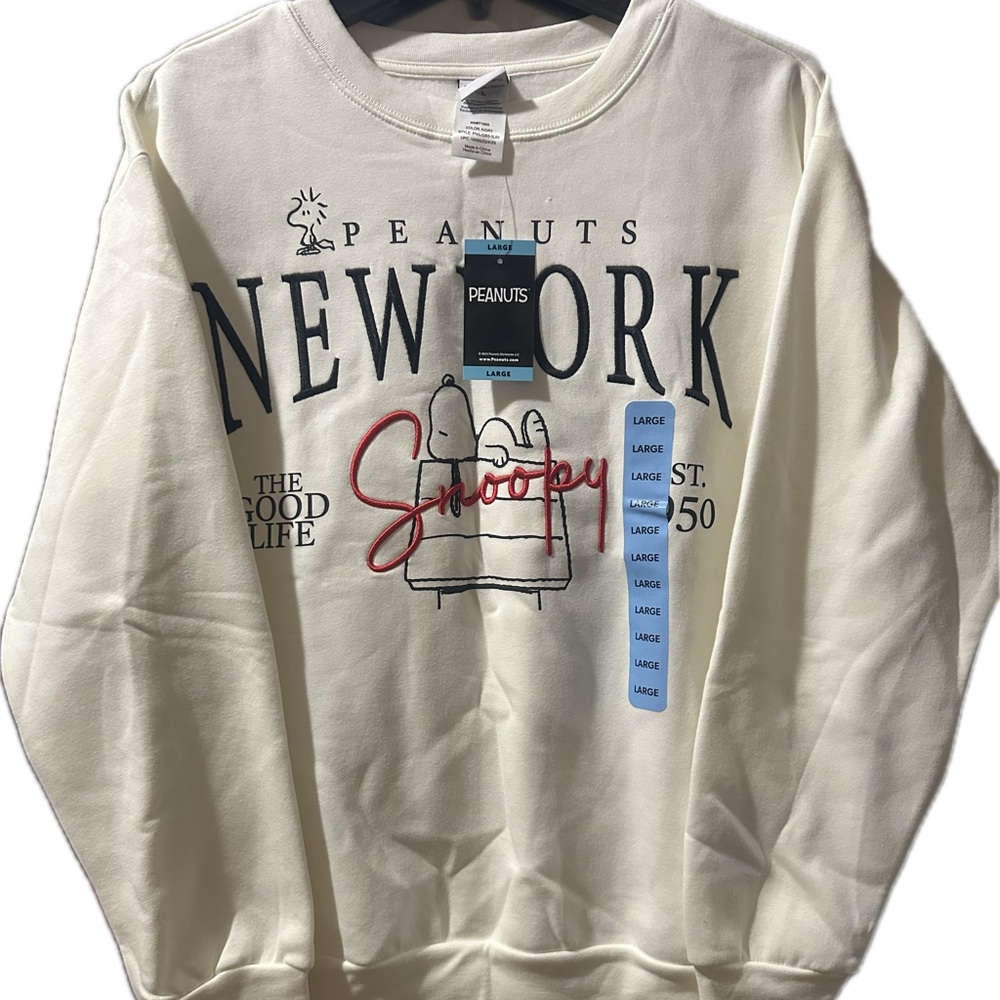 Peanuts Snoopy Cream Crewneck Sweater